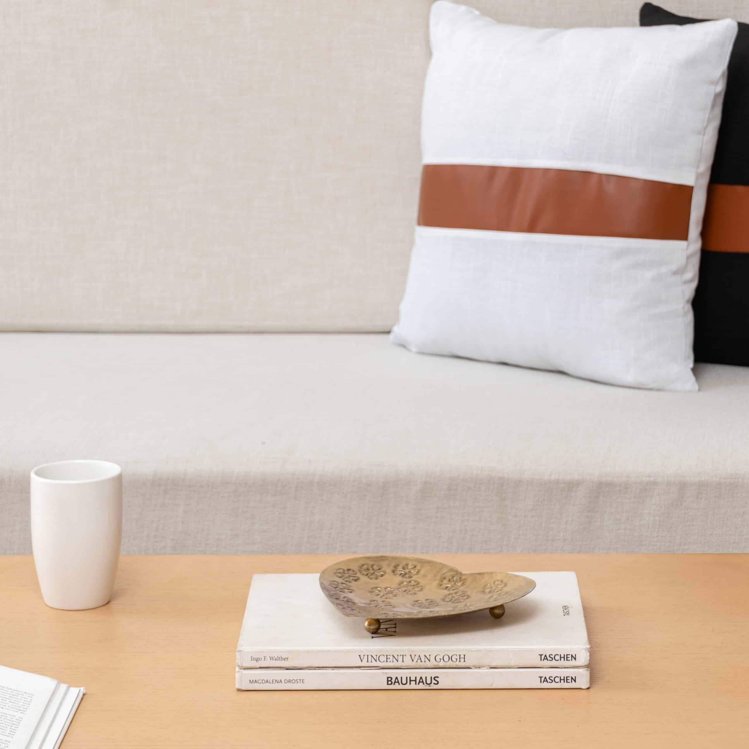 Handcrafted Metal Pressed Heart Shape Bowl - 17.5x17.5x2.5cms