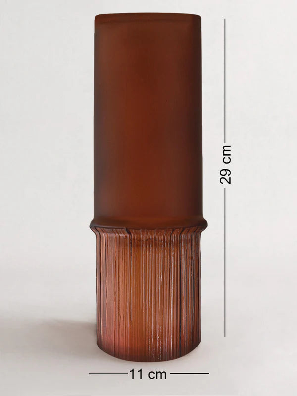 Handcrafted Monte Rust Glass Vessel