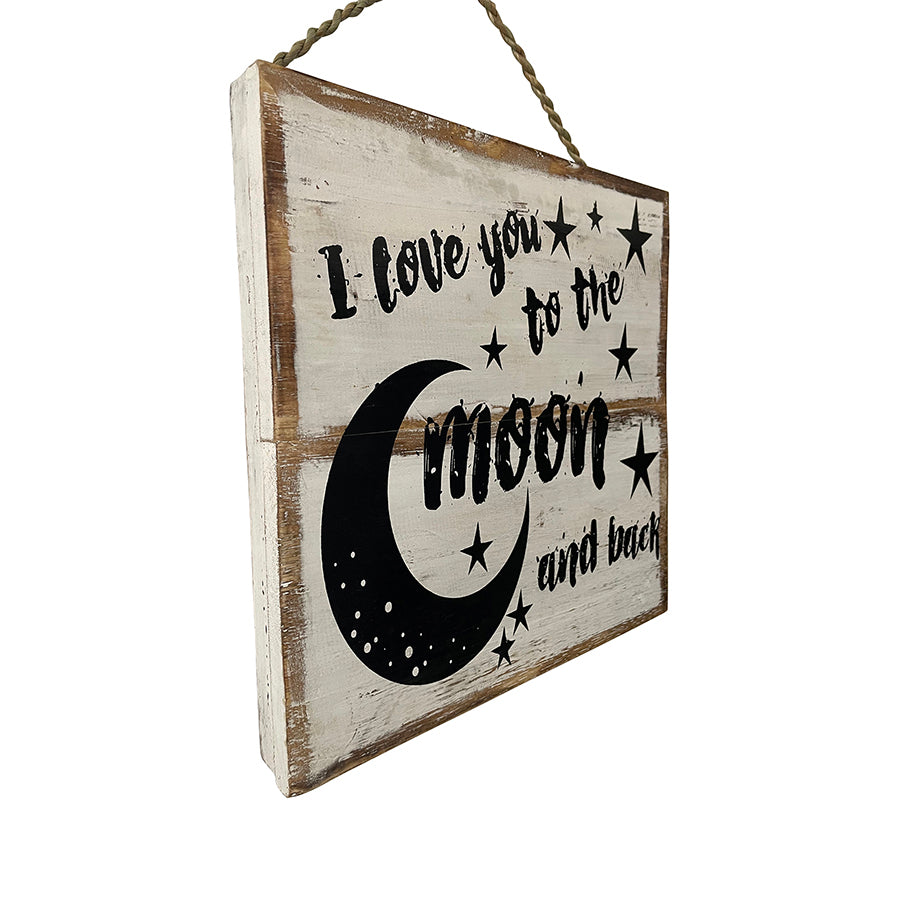 Handcrafted 'Moon and Back' Wall Decor