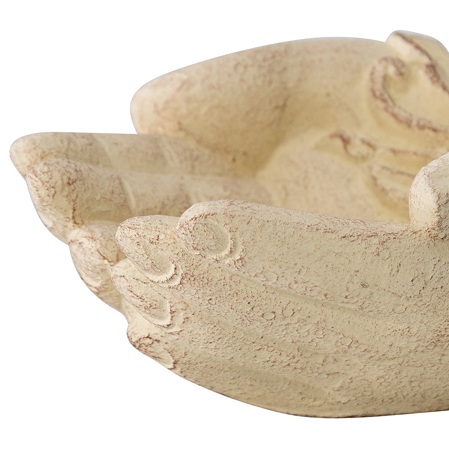 Handcrafted Moulded Hands Incense Stick Holder- White