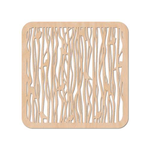 Handcrafted Small Bird Designer Birch Plywood Coasters - 10 x 10cms