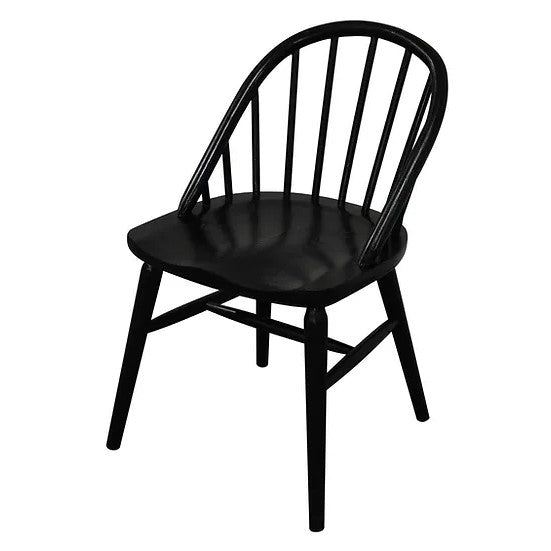 Handcrafted Solid Wood Dining Chair - Set of 2 - Black