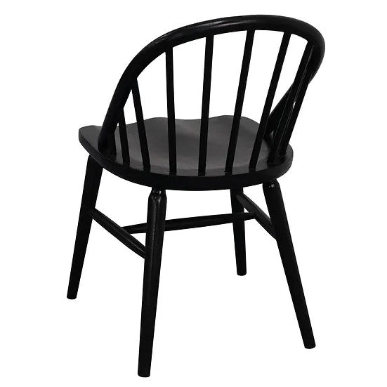 Handcrafted Solid Wood Dining Chair - Set of 2 - Black