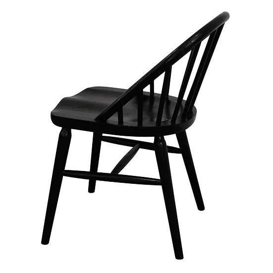 Handcrafted Solid Wood Dining Chair - Set of 2 - Black