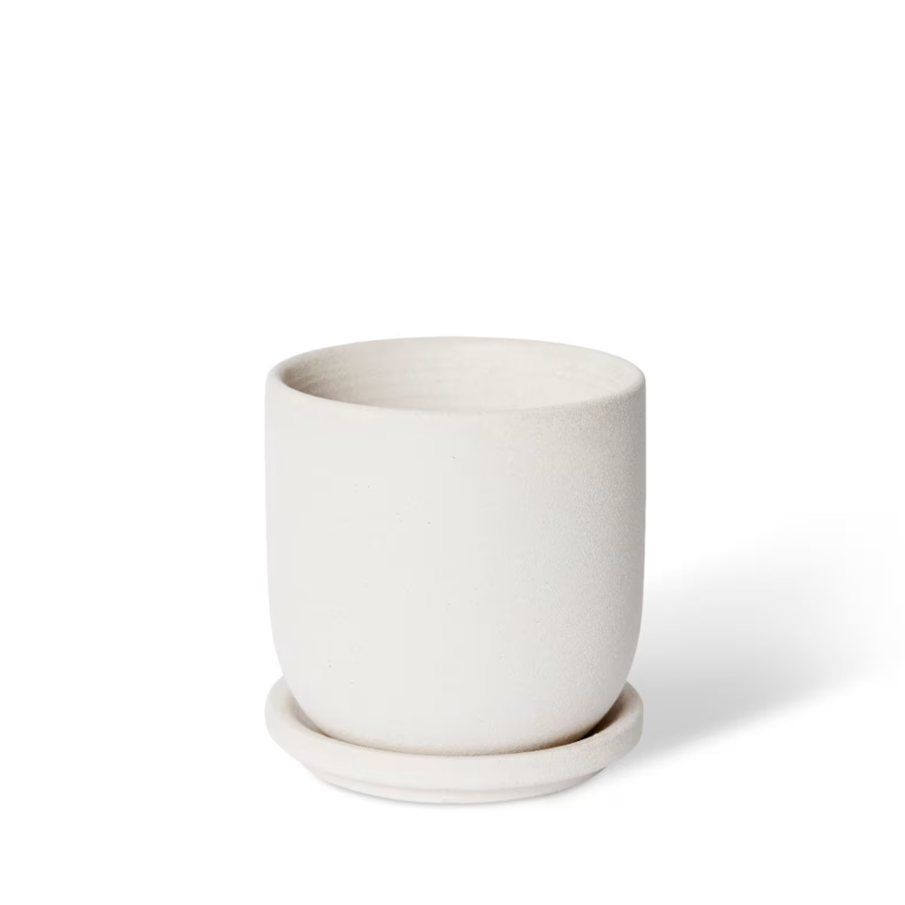 Handcrafted Terracotta Pot with Drainage Saucer -12cms