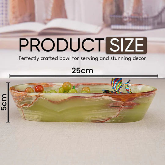 Handcrafted Traditional Marble Dough Bowl - Green