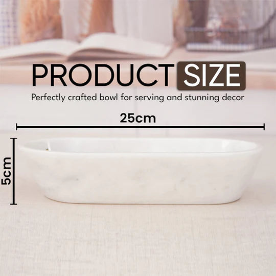 Handcrafted Traditional Marble Dough Bowl - White