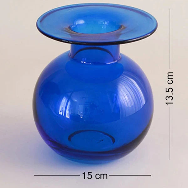 Handcrafted Verona Blue Glass Vessel