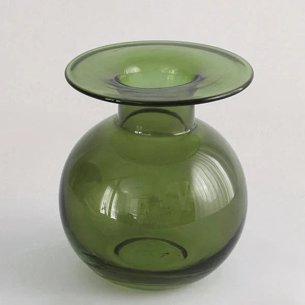 Handcrafted Verona Green Glass Vessel