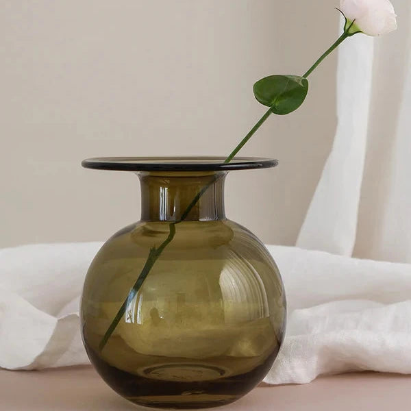 Handcrafted Verona Green Glass Vessel