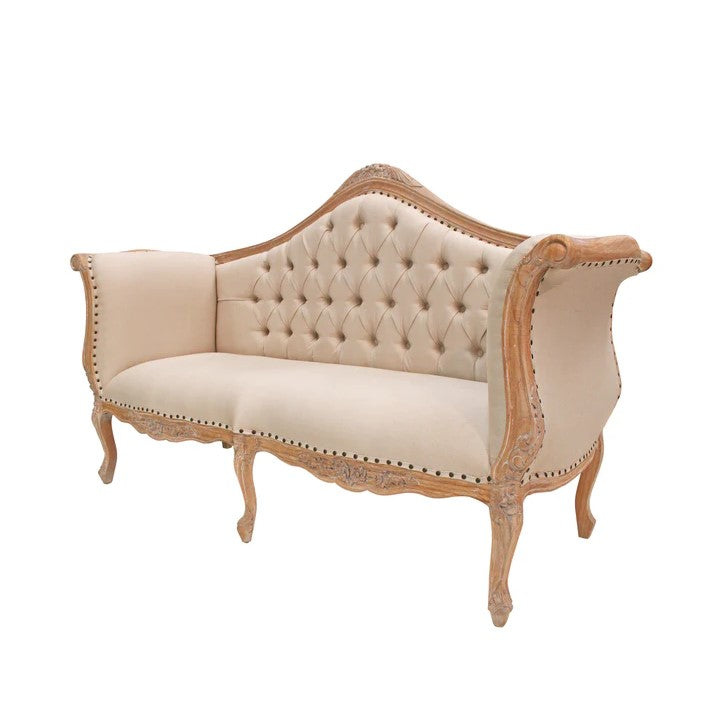 Handcrafted Vintage Madrid Couch Sofa - Weathered Oak