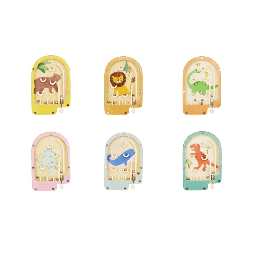Handcrafted Fun - Wooden Pinball Games - Set of 6