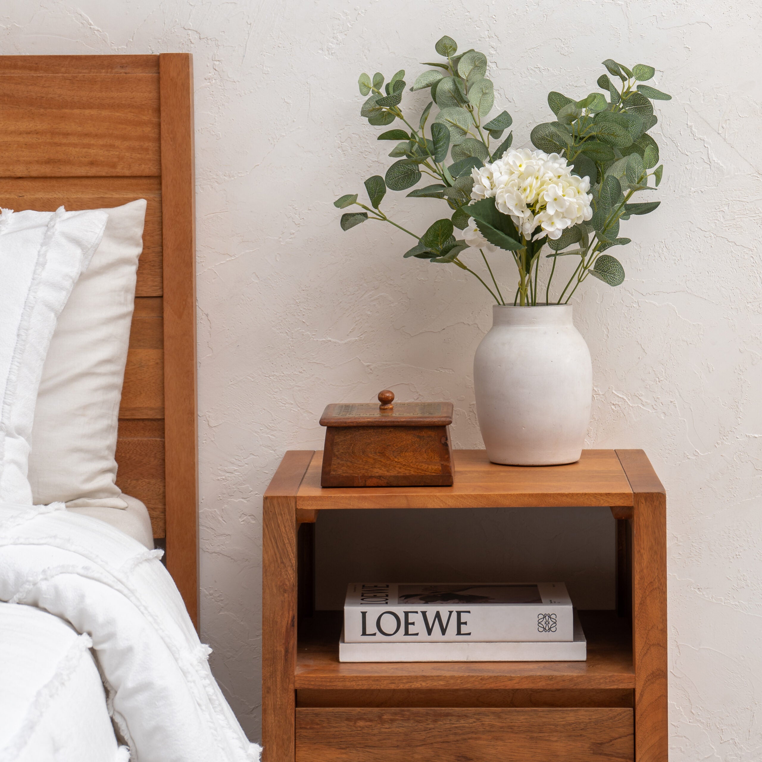 Handcrafted Tapered Mango Wood Box - 15x15x10cms