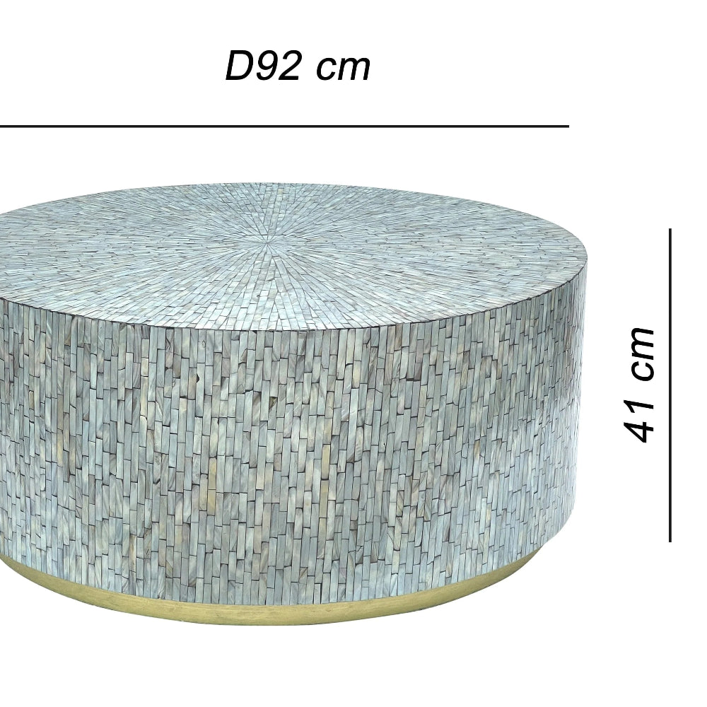 Handmade Aquarius Luxe Mother of Pearl Coffee Table - 92cms