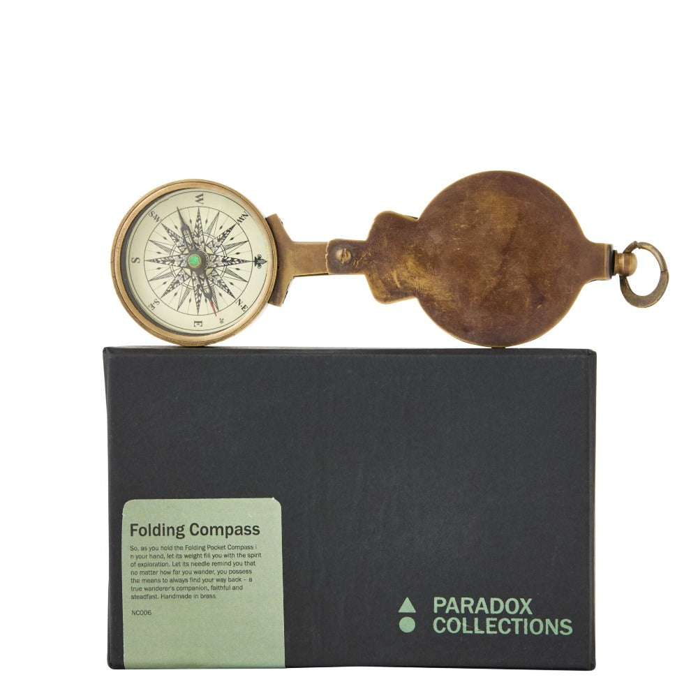 Handmade Brass Folding Compass