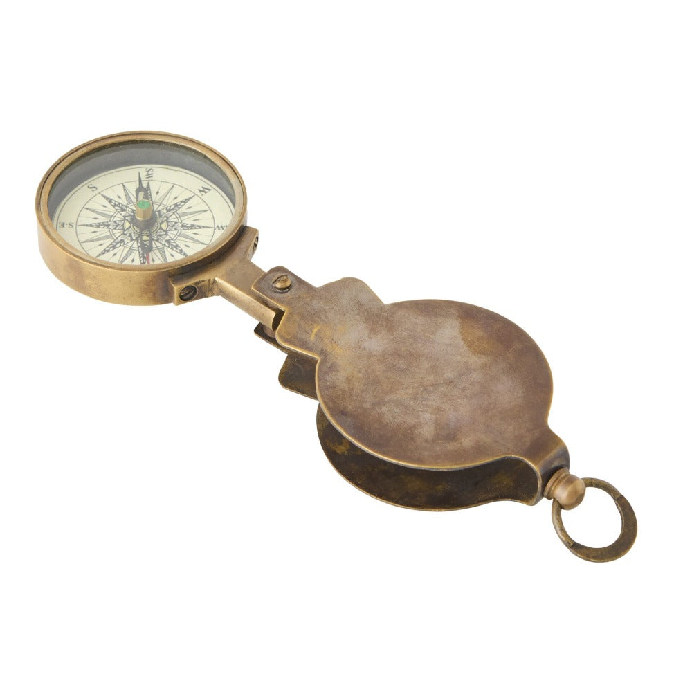 Handmade Brass Folding Compass