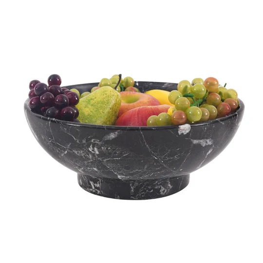 Handmade Fruit Marble Stone Bowl - Black