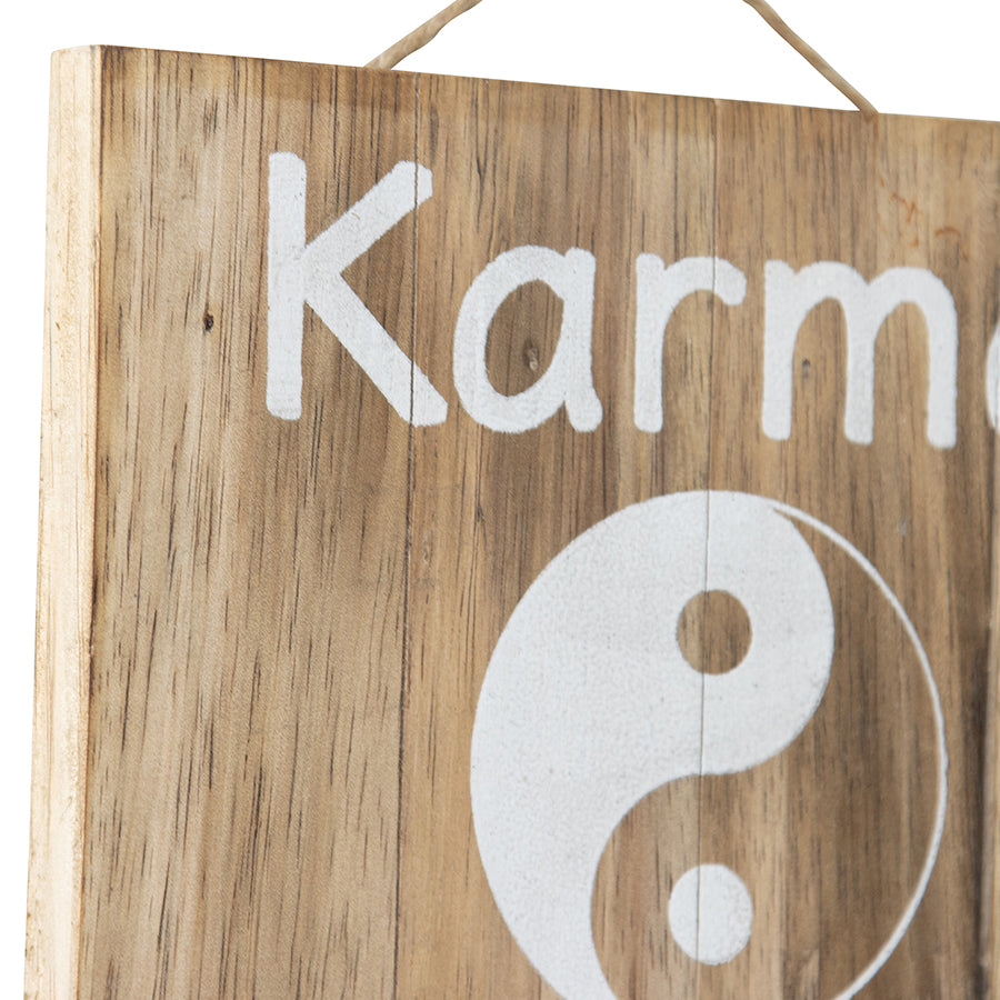 Handmade Wooden "Karma" Sign Wall Art