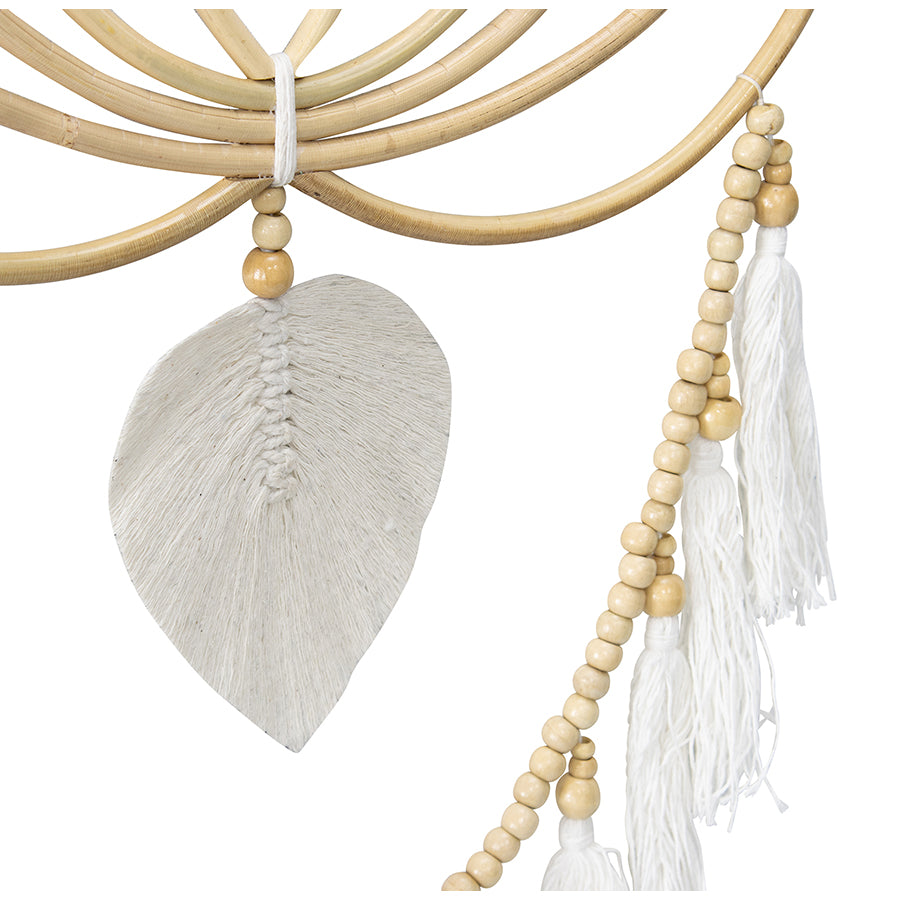 Handmade Lotus Flower With Tassel Wall Art