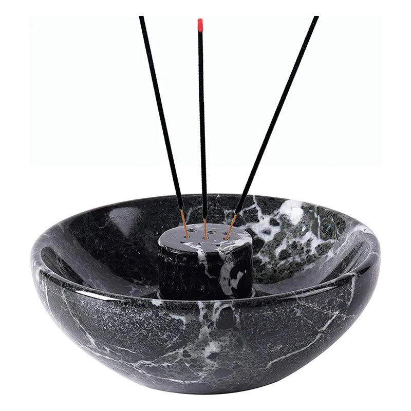 Handmade Marble Incense Bowl With 2 Holders (Available in 4 Colors)