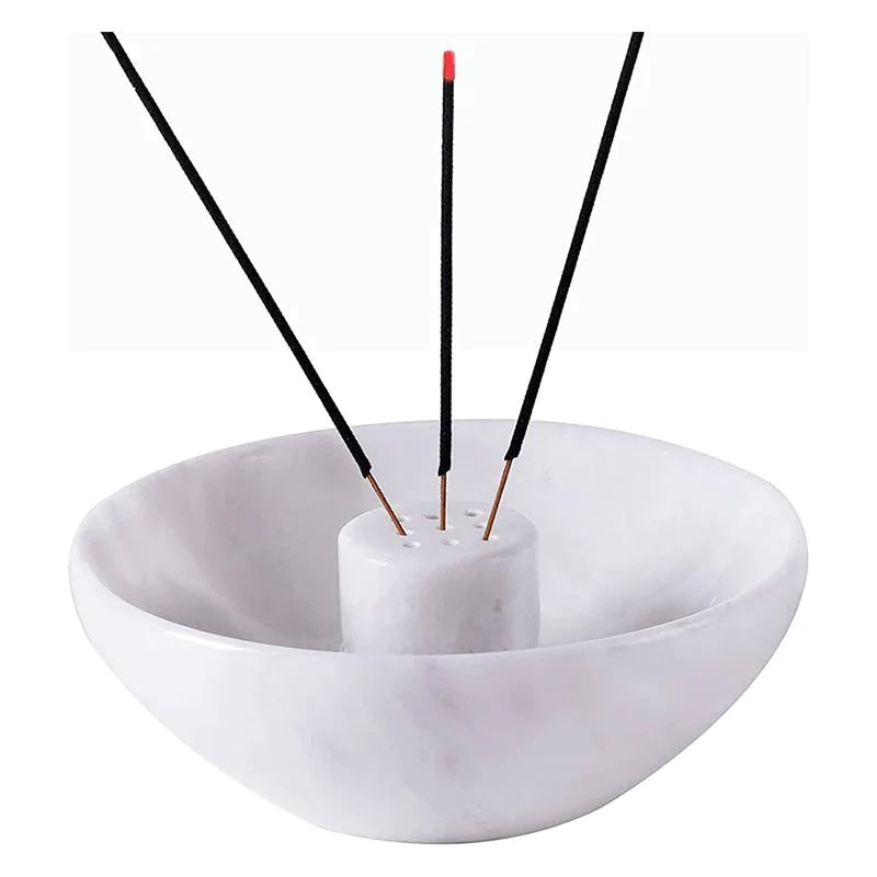 Handmade Marble Incense Bowl With 2 Holders (Available in 4 Colors)