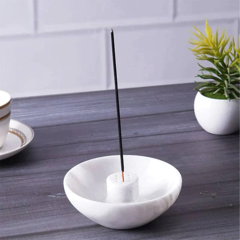 Handmade Marble Incense Bowl With 2 Holders (Available in 4 Colors)