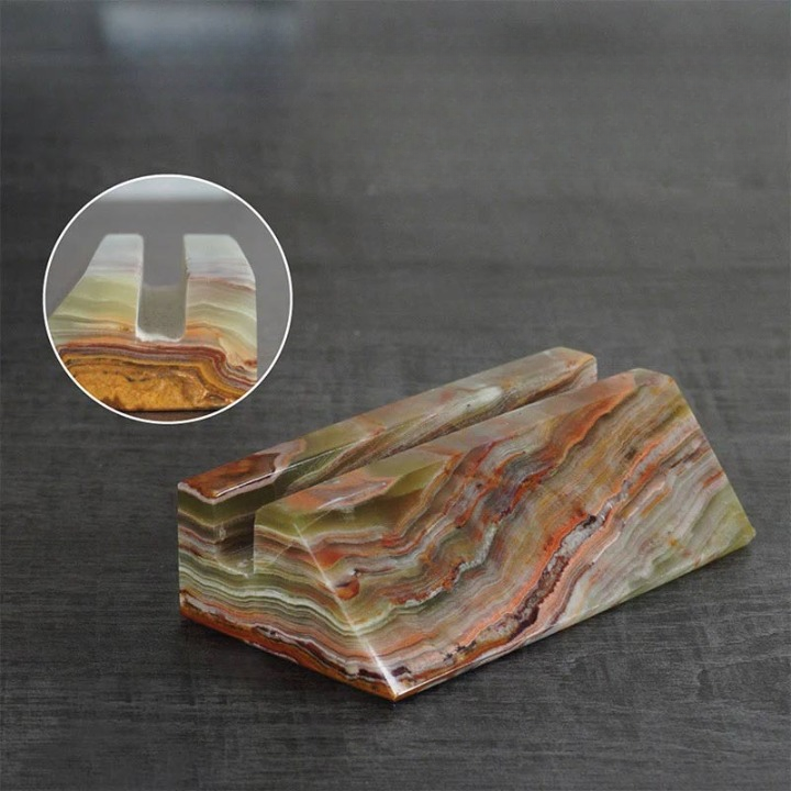 Handmade Marble Paperweight Card Holder (Available in 3 Colors)