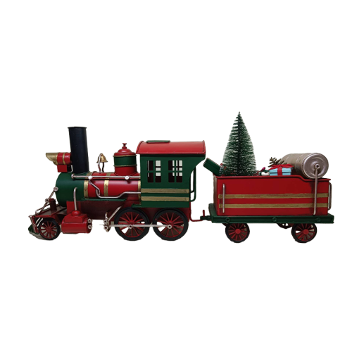 Handmade Metal Christmas Train & Wagon - 56cms