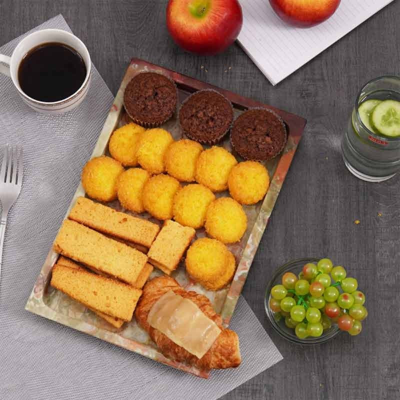 Handmade Rectangle Marble Serving Tray (Available in 2 Colors)