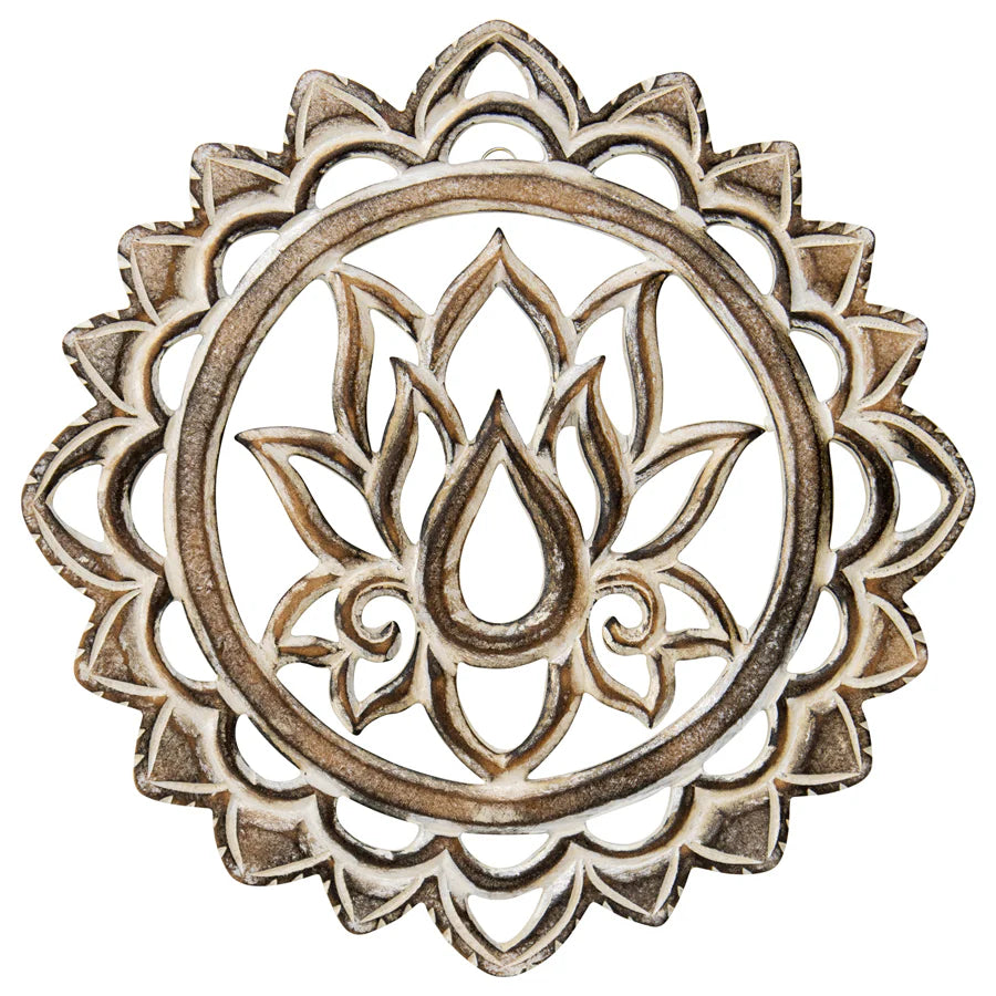 Handmade Round Lotus Flower Wall Art 30cms