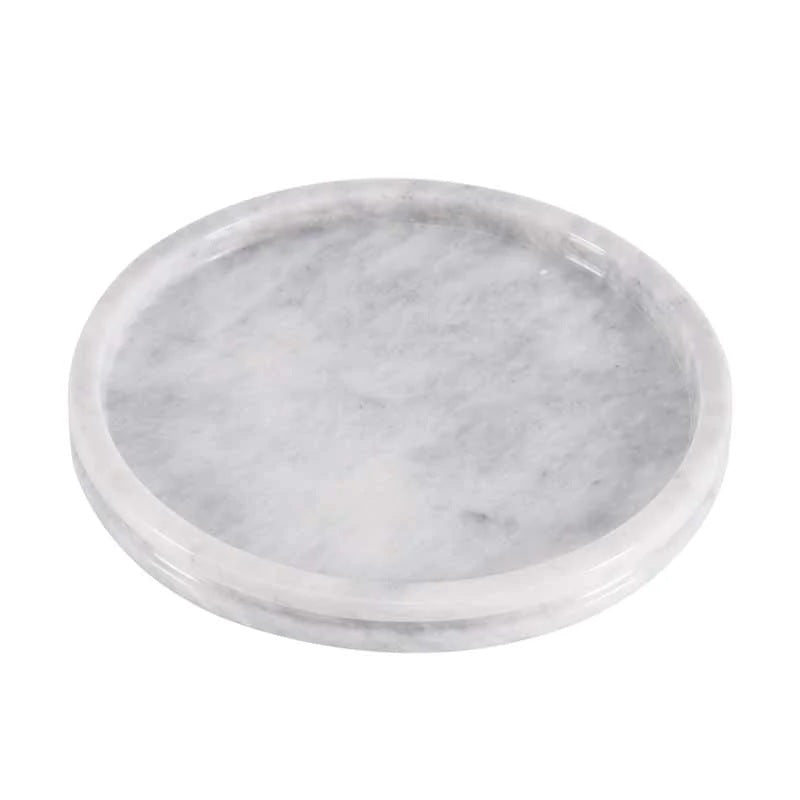 Handmade Round Marble Serving Tray (Available in 4 Colors)