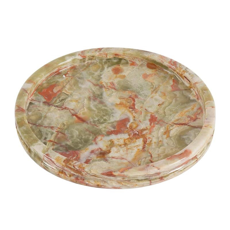 Handmade Round Marble Serving Tray (Available in 4 Colors)