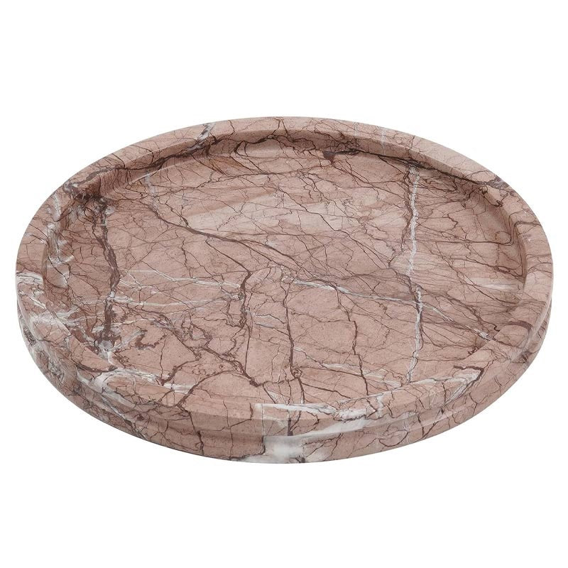 Handmade Round Marble Serving Tray (Available in 4 Colors)