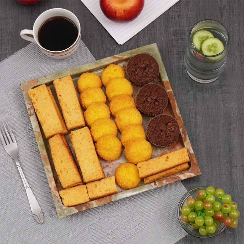 Handmade Square Marble Serving Tray (Available in 2 Colors)