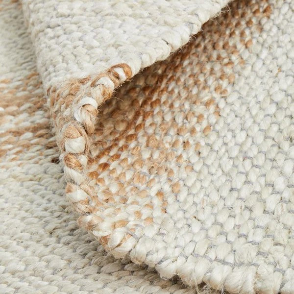 Handwoven Textured Noosa Natural White Rug - 280X190cms