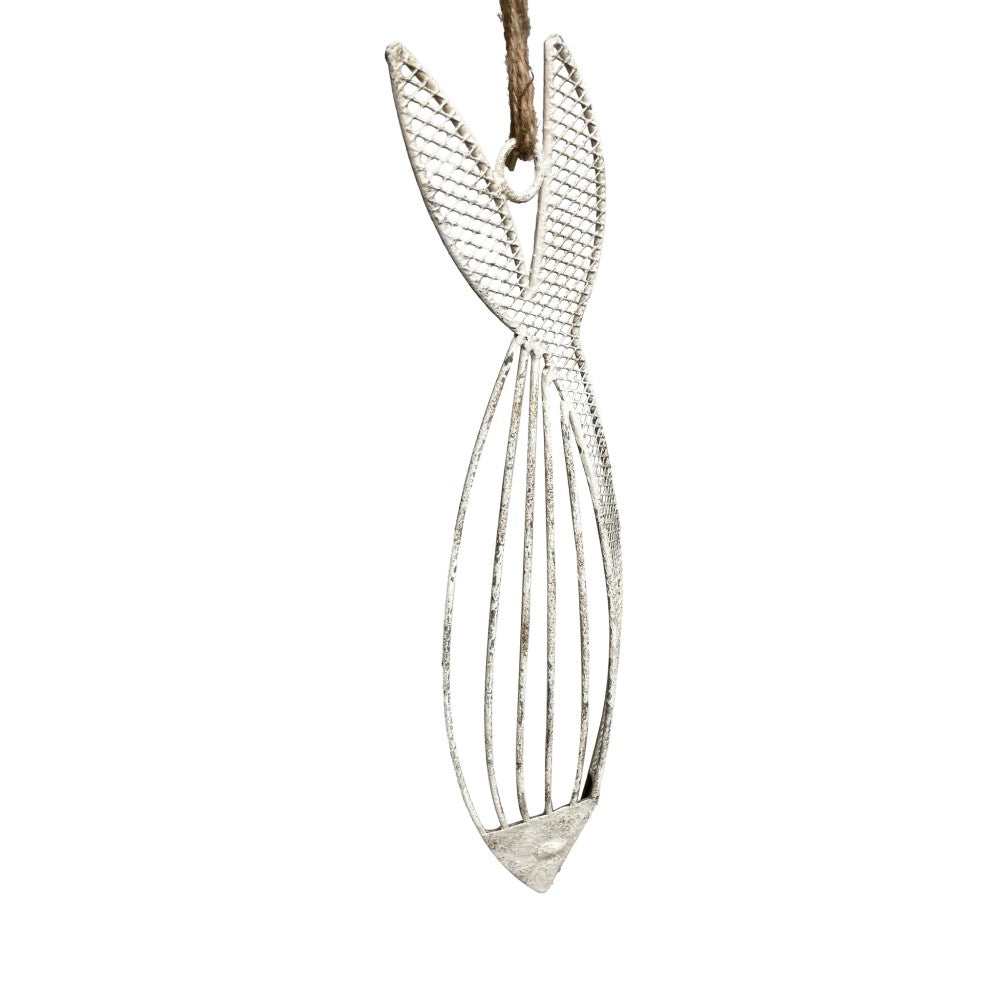 Hanging Fish Wall Décor with Rope - 12x3x52cms