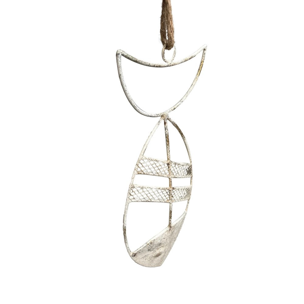 Hanging Fish Wall Décor with Rope