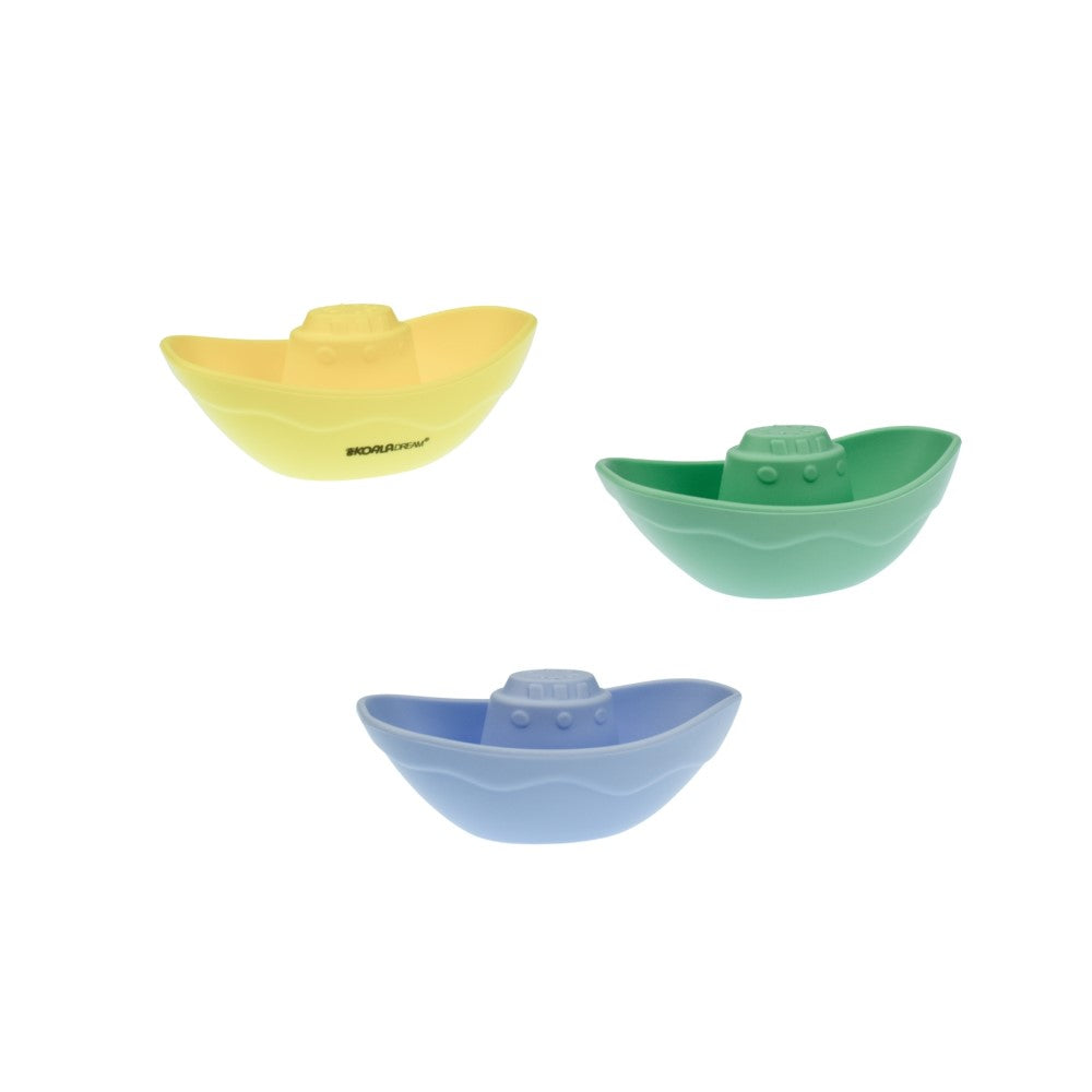 Harbor Splash Silicone Tug Boats - 3-Piece Bath Set