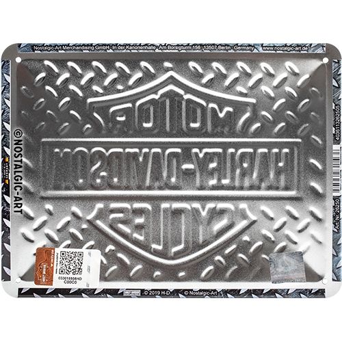 Harley-Davidson Diamond Plate - Small Sign Board 15 x 20cm