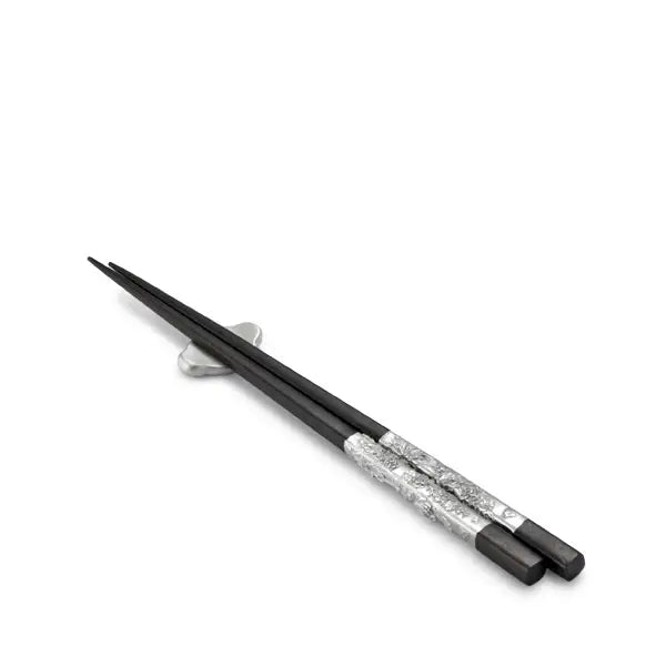 Harmony of Nature Seasons Pewter Chopsticks & Rest Set