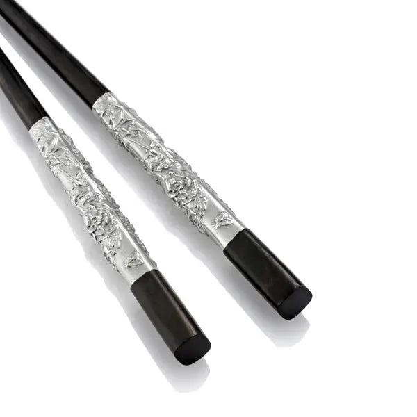 Harmony of Nature Seasons Pewter Chopsticks & Rest Set