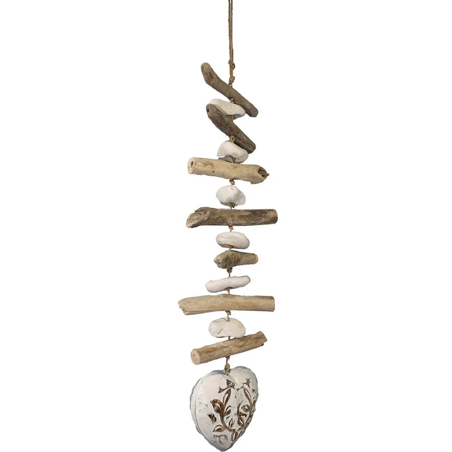 Heart Hanger With Carved Heart 58cms