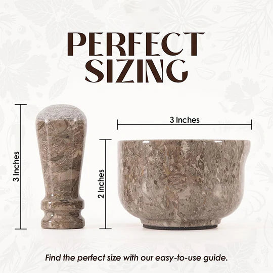 Heavy Mini Mortar & Pestle Set - Grey