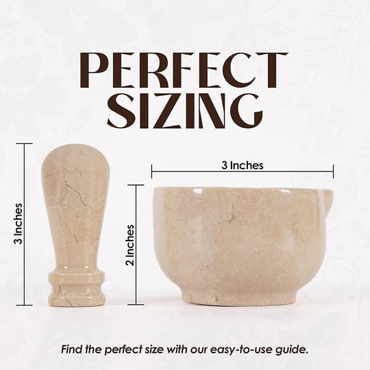 Heavy Mini Mortar & Pestle Set - Light Brown
