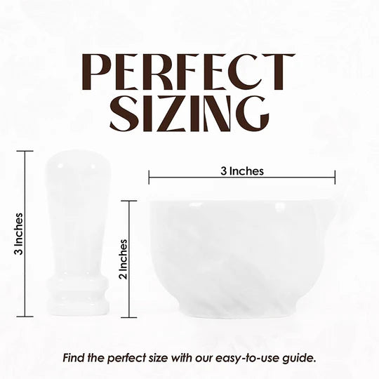Heavy Mini Mortar & Pestle Set - White
