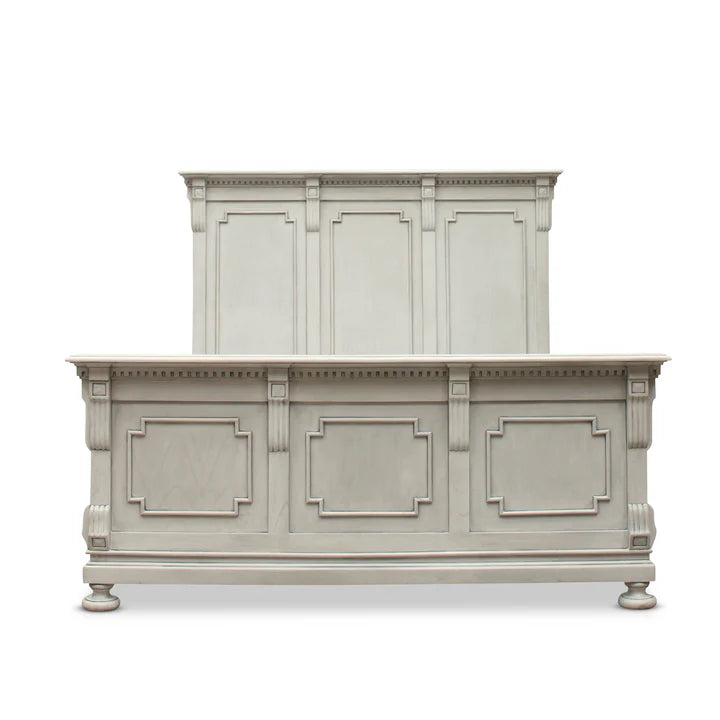 Heritage Augusta Wooden Queen Size Bed - Grey