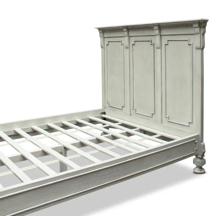 Heritage Augusta Wooden Queen Size Bed - Grey