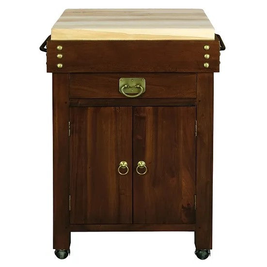 Heritage Classic 2 Door 1 Drawer Butcher's Block - Brown