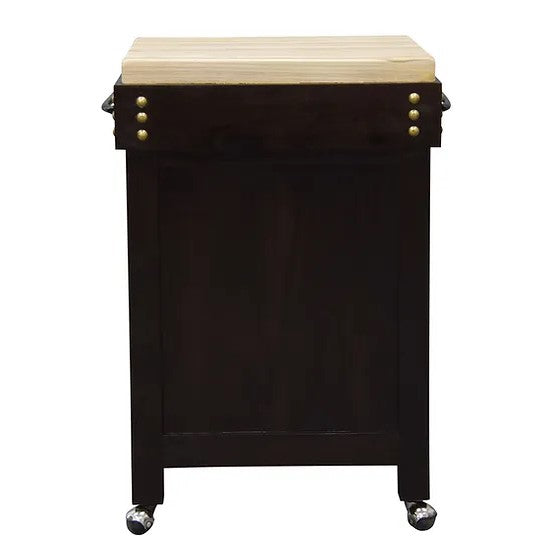 Heritage Classic 2 Door 1 Drawer Butcher's Block - Dark Brown