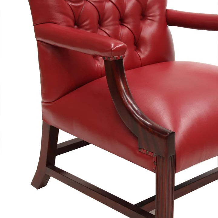 Heritage Gainsborough Wooden Armchair - Red & Rose Mahogany
